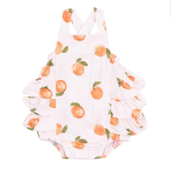 Angel Dear Other - (NWT) Angel Dear water color peaches bamboo bubble romper